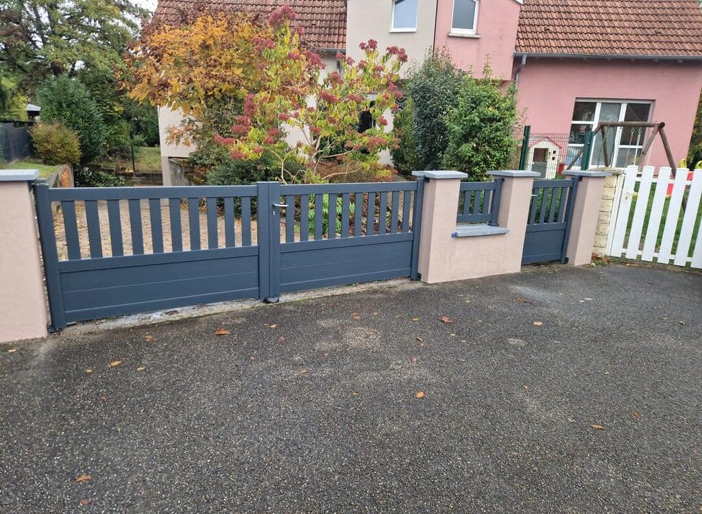 Pose d’un ensemble de portail &eacute;lectrique et portillon Lingolsheim