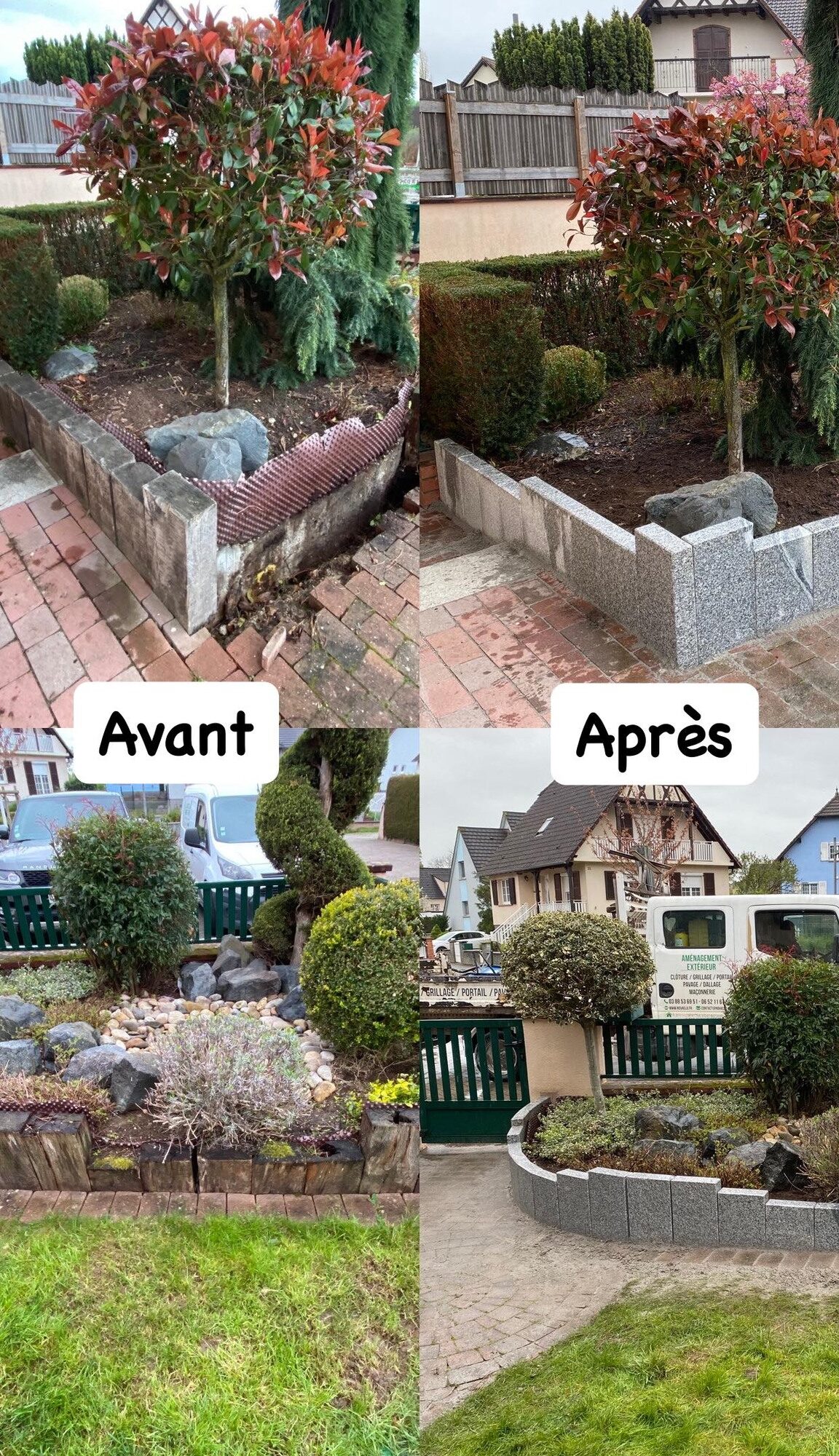 Pose d’une palisade pour espace ext&eacute;rieur (Avant/Apr&egrave;s) Strasbourg